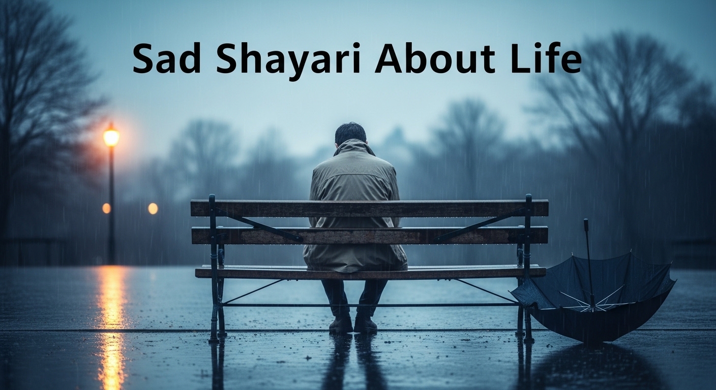 🌧️ Sad Shayari About Life (زندگی پر شاعری)
